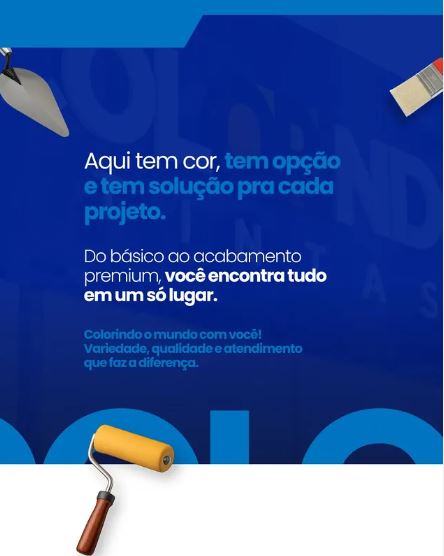 Aqui tem cor, tem opção e tem solução pra cada projeto